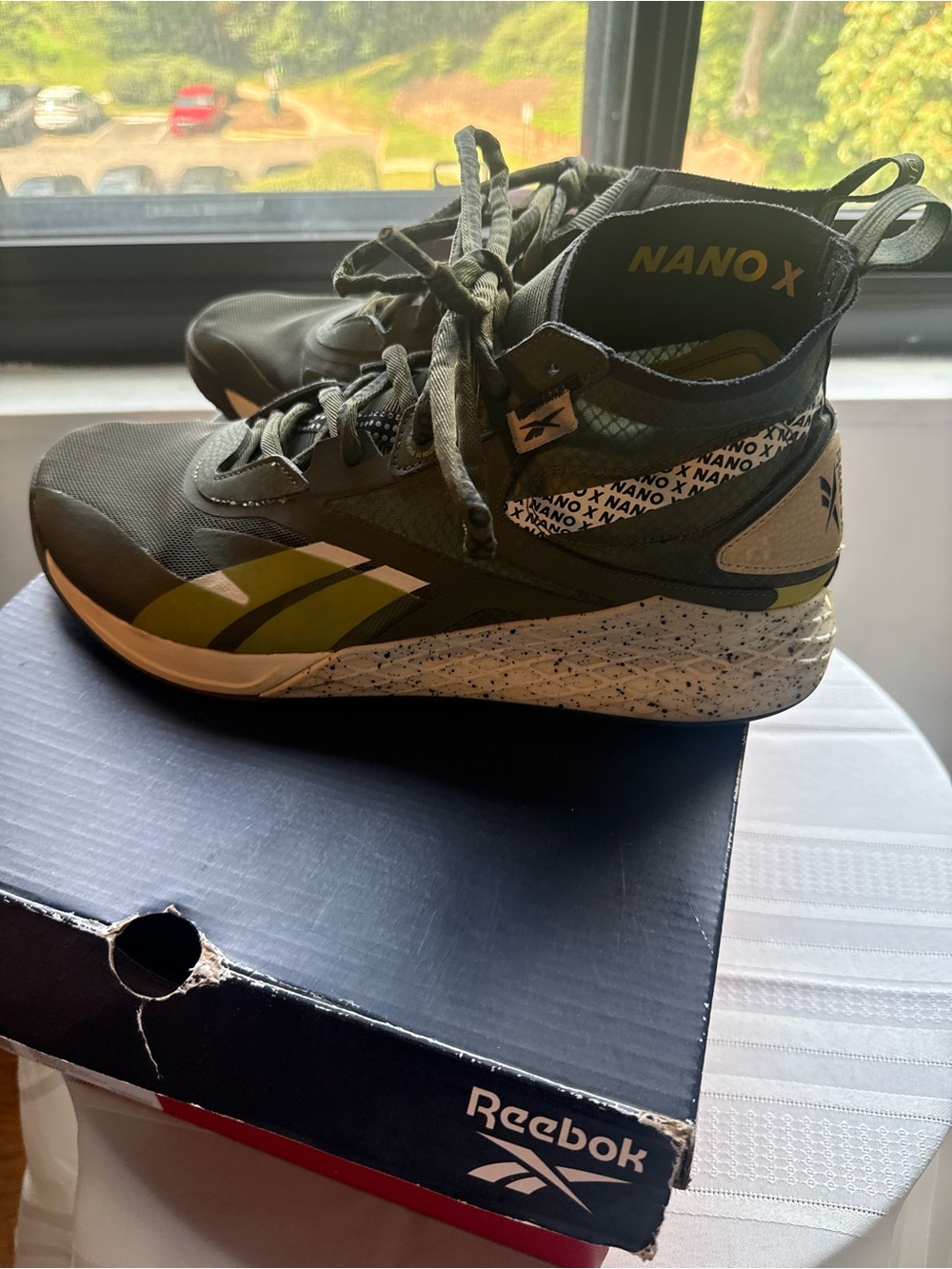Reebok Nano X Men’s 12 Training Shoes Pop Green Black FV6768